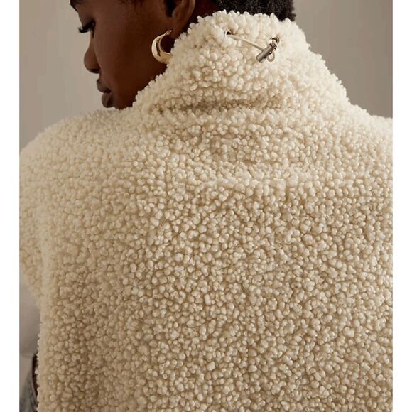 BlankNYC Denim Trucker Vest w/ Faux Sherpa - Picture 6 of 13